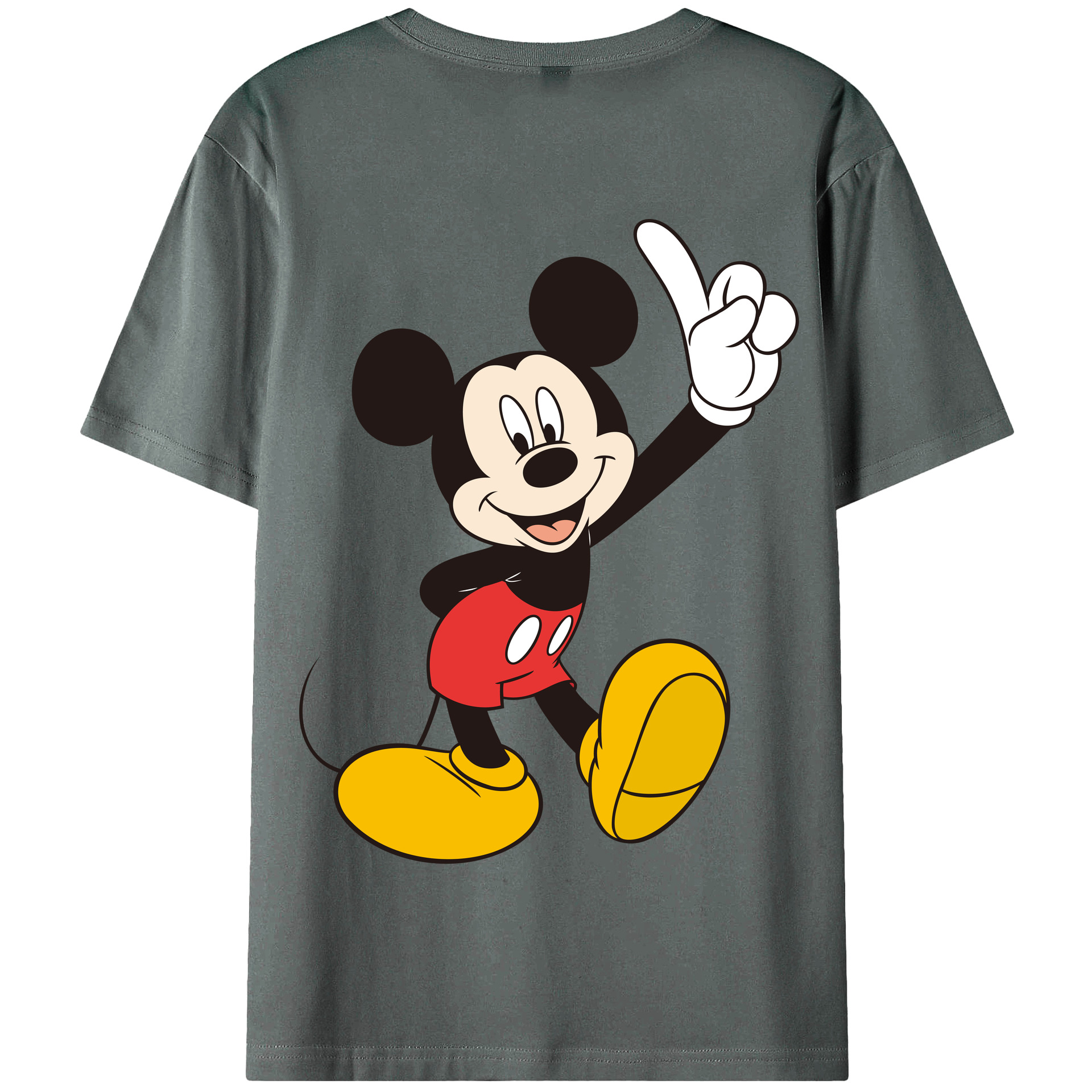 （画像用） ミッキーマウス Mickey Mouse 綿100％半袖Tシャツ（背面プリント）
